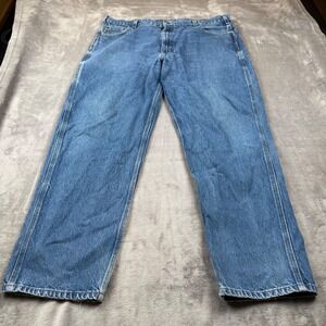 Carhartt‎ Relaxed Fit Jeans Men's 42 x 32 Blue Denim Workwear Carpenter
